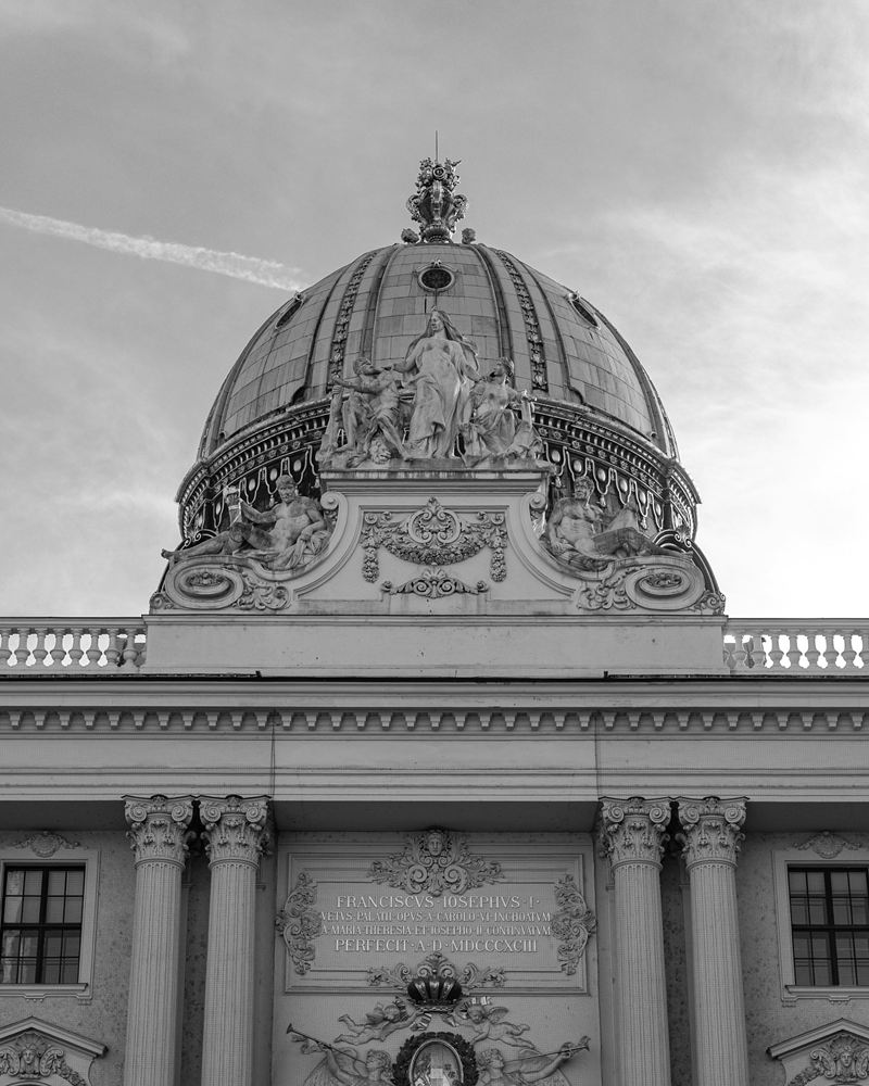 The dome of the Michaelertrakt at the Hofburg in Vienna
