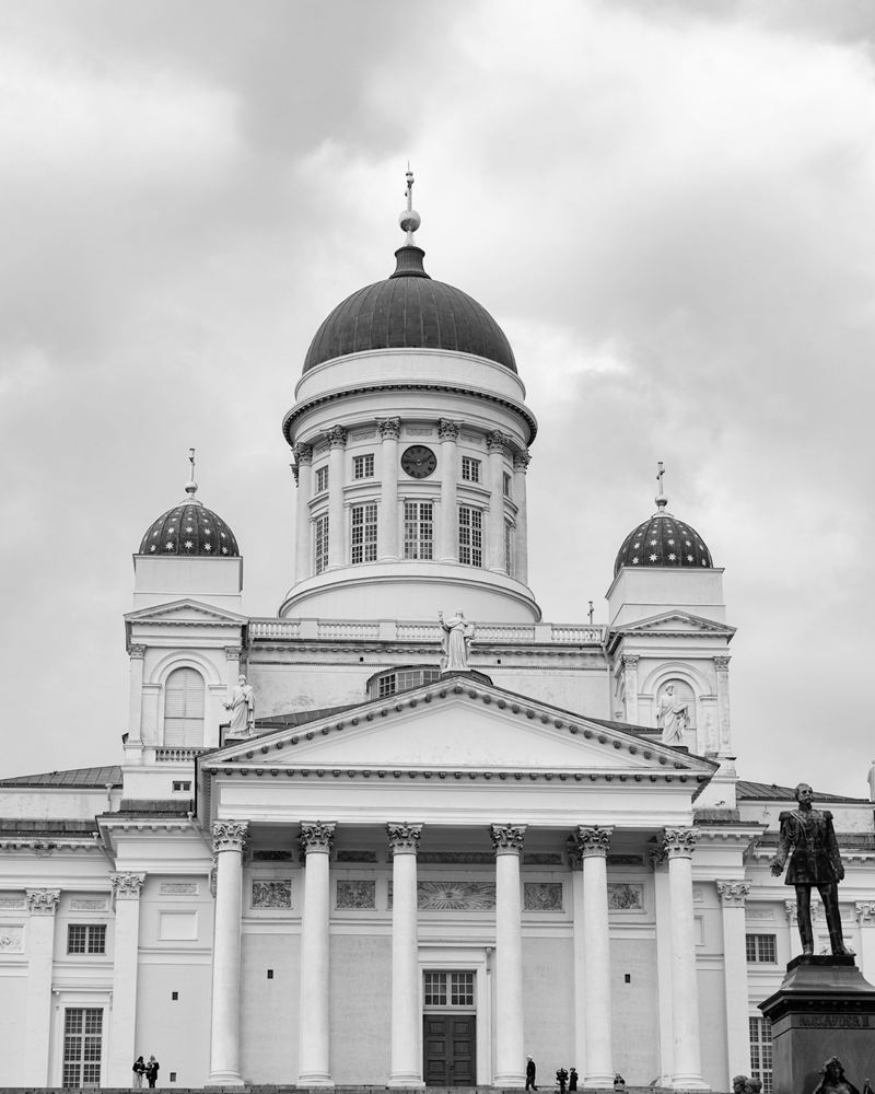 Helsinki Cathedral above the steps of Senate Square